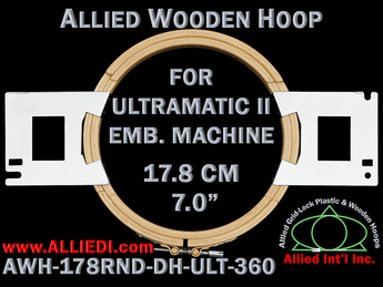 17.8 cm (7.0 inch) Round Allied Wooden Embroidery Hoop