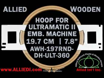 19.7 cm (7.8 inch) Round Allied Wooden Embroidery Hoop