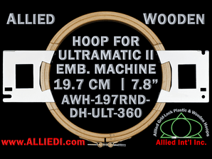 19.7 cm (7.8 inch) Round Allied Wooden Embroidery Hoop