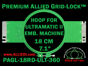 18 cm (7.1 inch) Round Premium Allied Grid-Lock Plastic Embroidery Hoop - Ultramatic-II 360