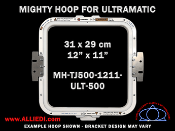 Ultramatic-II 12 x 11 inch (31 x 29 cm) Rectangular Magnetic Mighty Hoop for 500 mm Sew Field / Arm Spacing