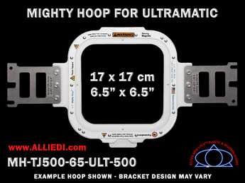 Ultramatic-II 6.5 x 6.5 inch (17 x 17 cm) Square Magnetic Mighty Hoop for 500 mm Sew Field / Arm Spacing