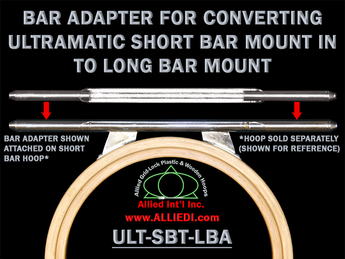 Ultramatic Hoop Bar Adapter for Converting Ultramatic Short-Bar (123 mm) Hoops to Long-Bar Version (242 mm) Hoops
