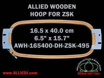 16.5 x 40.0 cm (6.5 x 15.7 inch) Rectangular Allied Wooden Embroidery Hoop, Double Height - ZSK 495
