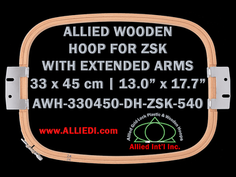 33.0 x 45.0 cm (13.0 x 17.7 inch) Rectangular Allied Wooden Embroidery Hoop, Double Height - ZSK 540