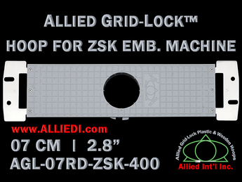 ZSK 7 cm (2.8 inch) Round Allied Grid-Lock Embroidery Hoop for 400 mm Sew Field / Arm Spacing