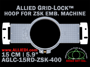 ZSK 15 cm (5.9 inch) Round Allied Grid-Lock Embroidery Hoop (New Design) for 400 mm Sew Field / Arm Spacing