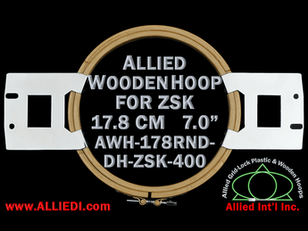 17.8 cm (7.0 inch) Round Allied Wooden Embroidery Hoop, Double Height - ZSK 400