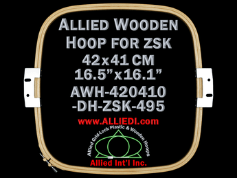 42.0 x 41.0 cm (16.5 x 16.1 inch) Square Allied Wooden Embroidery Hoop, Double Height - ZSK 495