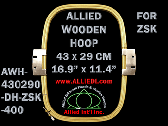 43.0 x 29.0 cm (16.9 x 11.4 inch) Rectangular Allied Wooden Embroidery Hoop, Double Height - ZSK 400