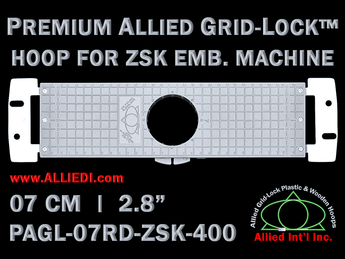 ZSK 7 cm (2.8 inch) Round Premium Allied Grid-Lock Embroidery Hoop for 400 mm Sew Field / Arm Spacing