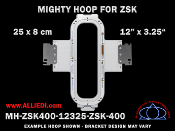 ZSK 12 x 3.25 inch (30 x 8 cm) Vertical Rectangular Magnetic Mighty Hoop for 400 mm Sew Field / Arm Spacing