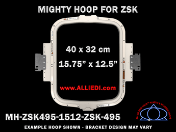 ZSK 15.75 x 12.5 inch (40 x 32 cm) Vertical Rectangular Magnetic Mighty Hoop for 495 mm Sew Field / Arm Spacing