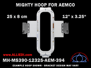 Aemco 12 x 3.25 inch (30 x 8 cm) Vertical Rectangular Magnetic Mighty Hoop for 400 mm Sew Field / Arm Spacing