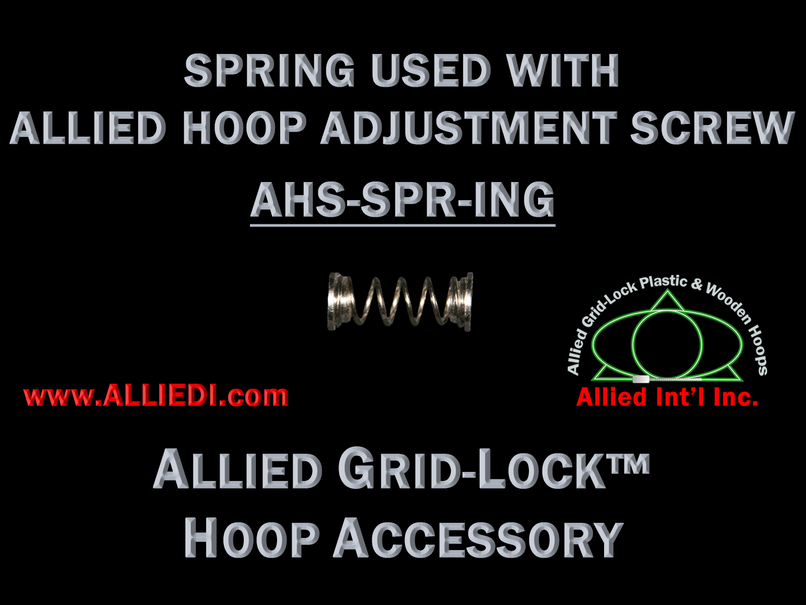 Center Spring for Allied Embroidery Hoops using Hex Head or Knurled ...