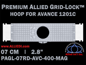 Avance 1201C - 7 cm (2.8 inch) Round Premium Allied Grid-Lock Embroidery Hoop for Magnetic 400 mm Sew Field / Arm Spacing