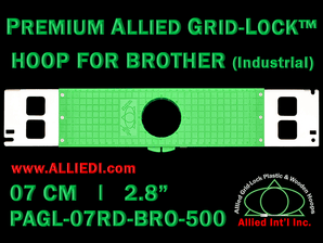 7 cm (2.8 inch) Round Premium Allied Grid-Lock Plastic Embroidery Hoop - Brother Commercial 500