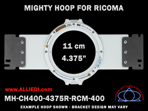 Ricoma 4.375 inch (11 cm) Round Magnetic Mighty Hoop for 400 mm Sew Field / Arm Spacing