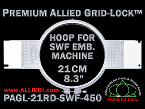 21 cm (8.3 inch) Round Premium Allied Grid-Lock Plastic Embroidery Hoop - SWF 450
