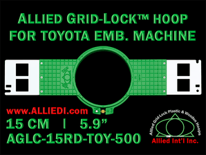15 cm (5.9 inch) Round Allied Grid-Lock (New Design) Plastic Embroidery Hoop - Toyota 500