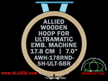 17.8 cm (7.0 inch) Round Allied Wooden Embroidery Hoop