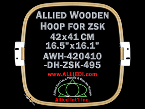 42.0 x 41.0 cm (16.5 x 16.1 inch) Square Allied Wooden Embroidery Hoop, Double Height - ZSK 495