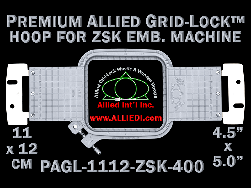 Hoop Lock ZSK Hoop - 11 x 12 cm (4.5 x 5 inch) - Premium Allied Grid-Lock Hoop ...