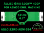 12 cm (4.7 inch) Round Allied Grid-Lock (New Design) Plastic Embroidery Hoop - Aemco 394