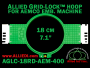 18 cm (7.1 inch) Round Allied Grid-Lock (New Design) Plastic Embroidery Hoop - Aemco 400
