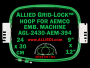 24 x 30 cm (9 x 12 inch) Rectangular Allied Grid-Lock Plastic Embroidery Hoop - Aemco 394