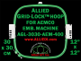 30 x 30 cm (12 x 12 inch) Square Allied Grid-Lock Plastic Embroidery Hoop - Aemco 400 - Allied May Substitute this with Premium Version Hoop