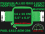 14 x 15 cm (5.5 x 6 inch) Rectangular Premium Allied Grid-Lock Plastic Embroidery Hoop - Aemco 394