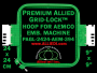 24 x 24 cm (9 x 9 inch) Square Premium Allied Grid-Lock Plastic Embroidery Hoop - Aemco 394