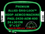 24 x 30 cm (9 x 12 inch) Rectangular Premium Allied Grid-Lock Plastic Embroidery Hoop - Aemco 400
