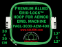 30 x 30 cm (12 x 12 inch) Square Premium Allied Grid-Lock Plastic Embroidery Hoop - Aemco 400