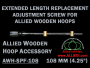 108 mm (4.25 inch) Extra Long Hex Head Hoop Adjustment Screw with Barrel Nut for Standard Version 24 x 30 cm and 30 x 30 cm Allied Grid-Lock Embroidery Hoops and All Premium Allied Grid-Lock Hoops