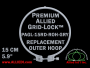 15 cm (5.9 inch) Round Premium Version Allied Grid-Lock Replacement Outer Embroidery Hoop / Ring / Frame - Grey