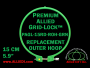 15 cm (5.9 inch) Round Premium Version Allied Grid-Lock Replacement Outer Embroidery Hoop / Ring / Frame - Green