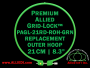 21 cm (8.3 inch) Round Premium Version Allied Grid-Lock Replacement Outer Embroidery Hoop / Ring / Frame - Green