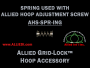 Center Spring for Allied Embroidery Hoops using Hex Head or Knurled External Adjusting Screws