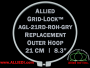 21 cm (8.3 inch) Round Standard Version Allied Grid-Lock Replacement Outer Embroidery Hoop / Ring / Frame - Grey