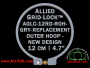 12 cm (4.7 inch) Round Standard Version Allied Grid-Lock (New Design) Replacement Outer Embroidery Hoop / Ring / Frame - Grey