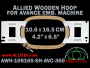 Avance 10.6 x 16.5 cm (4.2 x 6.5 inch) Rectangular Allied Wooden Embroidery Hoop