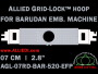 7 cm (2.8 inch) Round Allied Grid-Lock Plastic Embroidery Hoop - Barudan 520 EFP