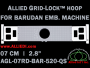 7 cm (2.8 inch) Round Allied Grid-Lock Plastic Embroidery Hoop - Barudan 520 QS