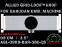 9 cm (3.5 inch) Round Allied Grid-Lock Plastic Embroidery Hoop - Barudan 380 QS
