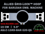15 cm (5.9 inch) Round Allied Grid-Lock (New Design) Plastic Embroidery Hoop - Barudan 520 QS