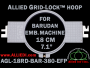 18 cm (7.1 inch) Round Allied Grid-Lock Plastic Embroidery Hoop - Barudan 380 EFP