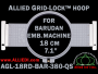 18 cm (7.1 inch) Round Allied Grid-Lock Plastic Embroidery Hoop - Barudan 380 QS