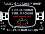 24 x 30 cm (9 x 12 inch) Rectangular Allied Grid-Lock Plastic Embroidery Hoop - Barudan 520 QS